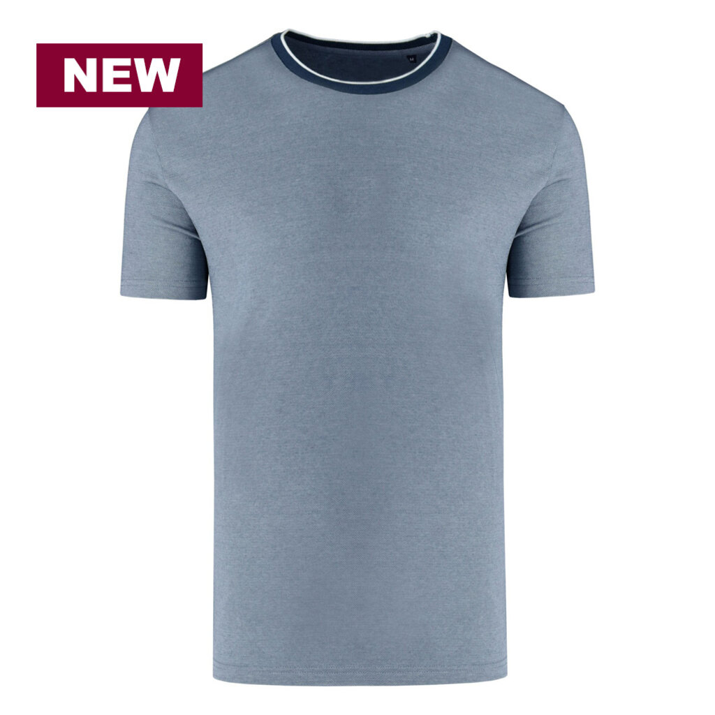 MarVelis Marvelis Modern Fit T-shirts gemeleerd blauw , O-hals