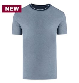 MarVelis Marvelis Modern Fit T-shirts gemeleerd blauw , O-hals