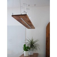 thumb-Hängeleuchte Holz Akazie 120 cm preisreduziert-2