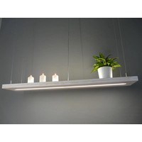 thumb-Hängelampe Holz Shabby Chic mit Ober und Unterlicht-1