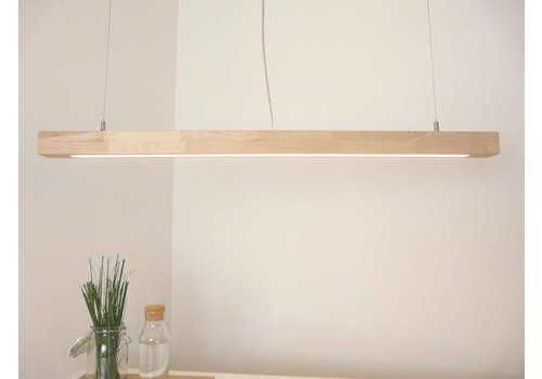  Hängelampe Holz Buche mit Ober- und Unterlicht 120 cm 