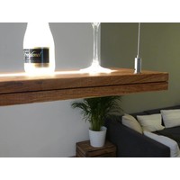 thumb-Hängelampe Holz Eiche geölt mit Ober und Unterlicht-4