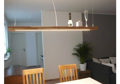  Peka Ideen Hängelampe Holz Eiche geölt mit Ober und Unterlicht 