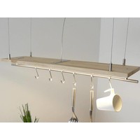 thumb-Hängeleuchte Küchenlampe Holz Buche Doppel Led Zeile-3