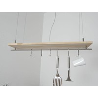 thumb-Hängeleuchte Küchenlampe Holz Buche Doppel Led Zeile-7