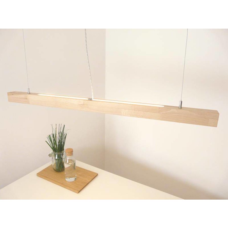 Hängelampe Holz Buche mit Ober- und Unterlicht 120 cm-4
