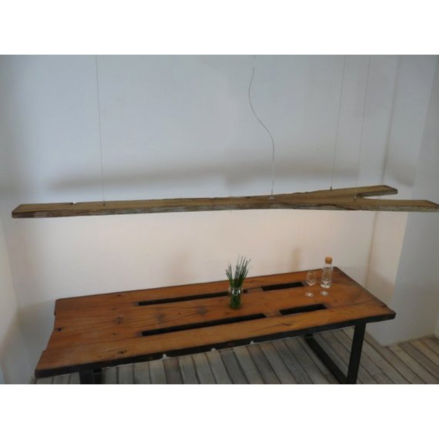 XXL LED Lampe Hängeleuchte antik Balken-6
