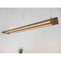 thumb-Hängeleuchte Akazienfarbig 80 cm Doppel Led Zeile-3