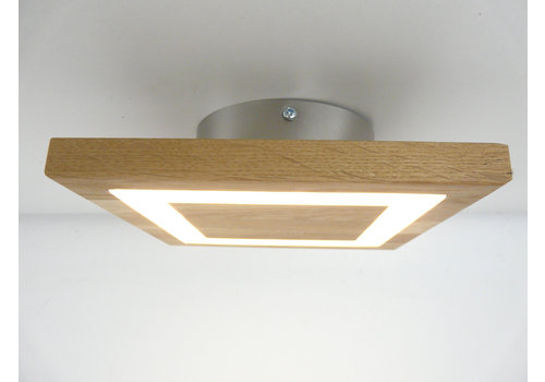  kleine LED Deckenleuchte Holz Eiche 20 x 20 cm 