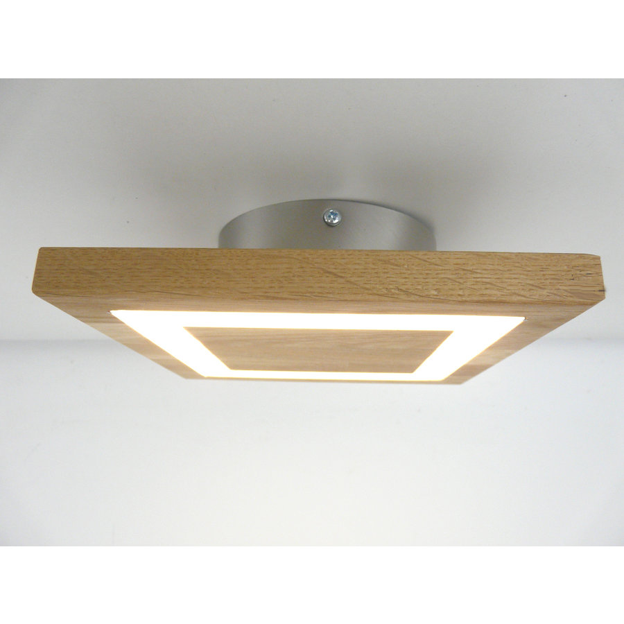 kleine LED Deckenleuchte Holz Eiche  20 x 20 cm-1
