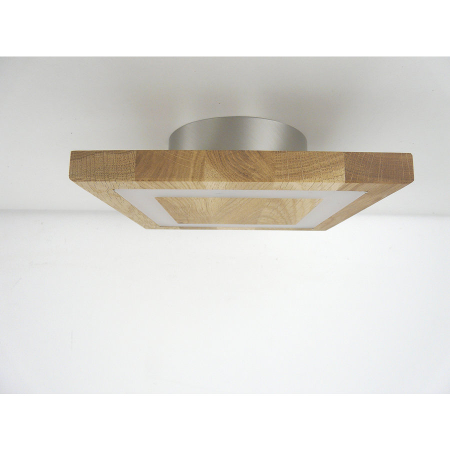 kleine LED Deckenleuchte Holz Eiche  20 x 20 cm-3