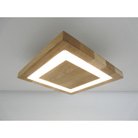 thumb-kleine LED Deckenleuchte Holz Eiche  20 x 20 cm-2