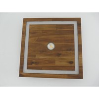 thumb-LED Deckenleuchte Holz Akazie 20 cm x 20 cm-6