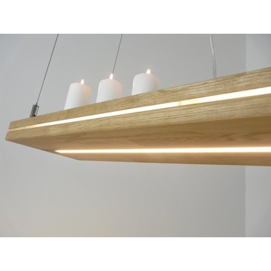 Hängelampe "Sandwich" Eiche 100 cm Ober-Unterlicht-4