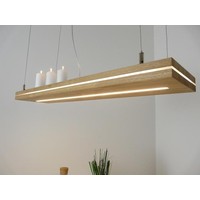 thumb-Hängelampe "Sandwich" Eiche 100 cm Ober-Unterlicht-5