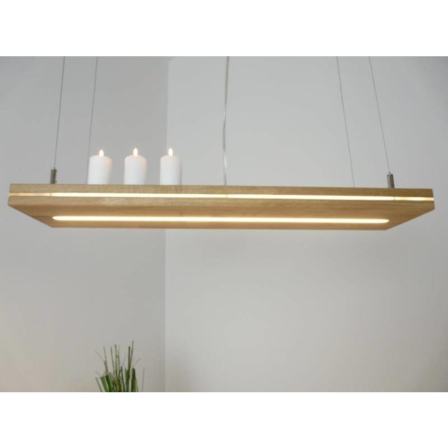 Hängelampe "Sandwich" Eiche 100 cm Ober-Unterlicht-6