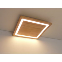 LED Deckenleuchte Holz Buche  39 x 39 cm