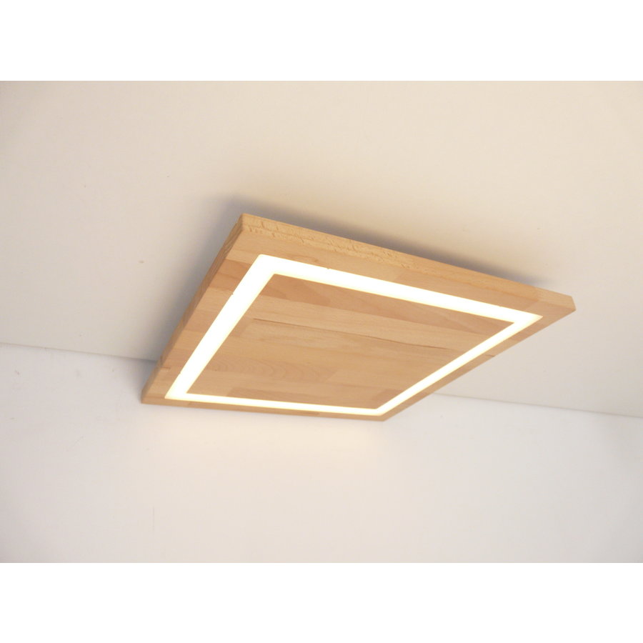 LED Deckenleuchte Holz Buche  39 x 39 cm-2
