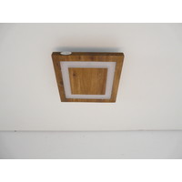 thumb-Deckenleuchte Holz akazief.  20 x 20 cm   mit indirektem Licht-6