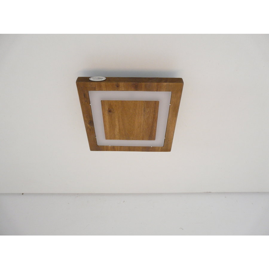 Deckenleuchte Holz akazief.  20 x 20 cm   mit indirektem Licht-6