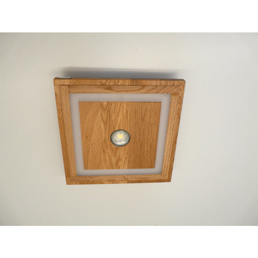 Deckenleuchte Holz Eiche geölt  39 cm x 39 cm preisreduziert-6
