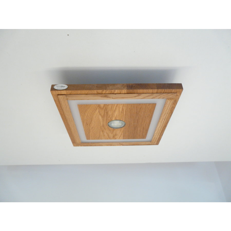 Deckenleuchte Holz Eiche geölt  39 cm x 39 cm preisreduziert-8