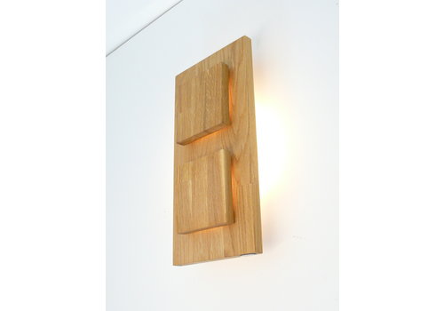  Led Wandleuchte Holz Eiche 2-fl. 