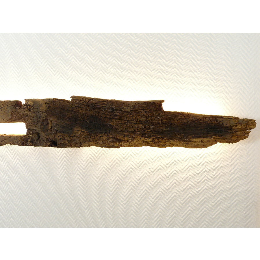 einzigartige dekorative Led Wandlampe aus antiken Holz-4