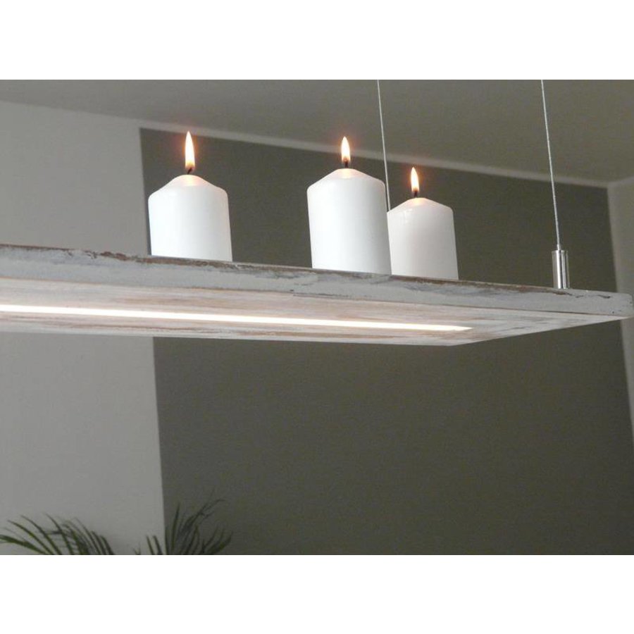 Shabby chic Holz Leuchte 160 cm-5