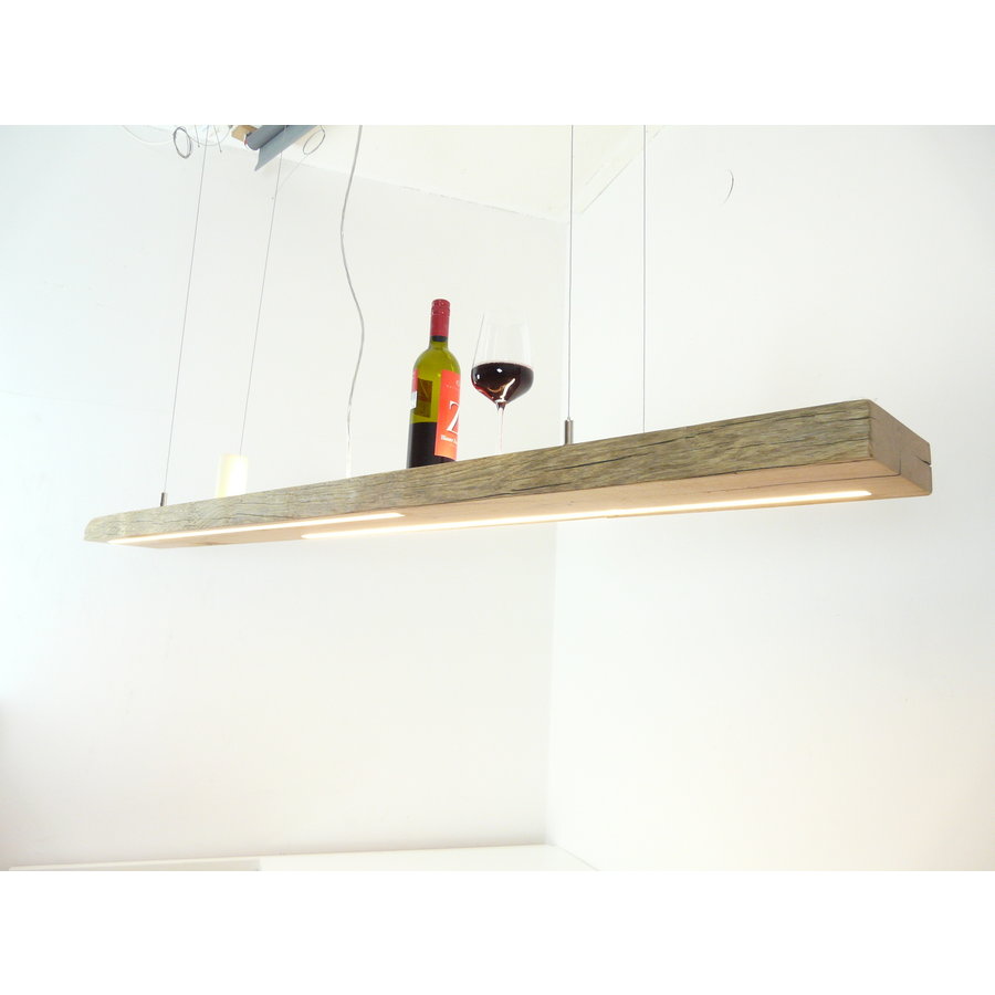 hochwertige LED Lampe Hängeleuchte Holz Eiche Balkenlampe-4