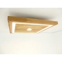 thumb-Deckenleuchte Holz Eiche geölt  39 cm x 39 cm preisreduziert-3