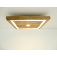 thumb-Deckenleuchte Holz Eiche geölt  39 cm x 39 cm preisreduziert-4