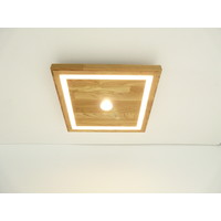thumb-Deckenleuchte Holz Eiche geölt  39 cm x 39 cm preisreduziert-7