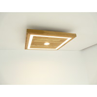 thumb-Deckenleuchte Holz Eiche geölt  39 cm x 39 cm preisreduziert-5