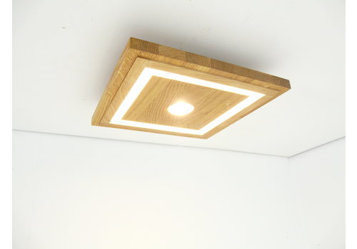  kleine LED Deckenleuchte Holz Eiche 20 x 20 cm 