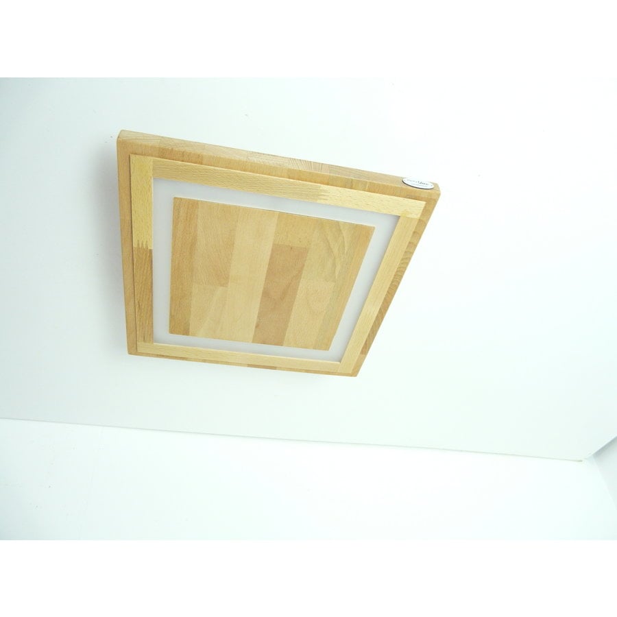 LED Deckenleuchte Holz Buche  30 x 30 cm   mit indirektem Licht-6
