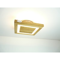 thumb-LED Deckenleuchte Holz Buche  20 x 20 cm   mit indirektem Licht-7