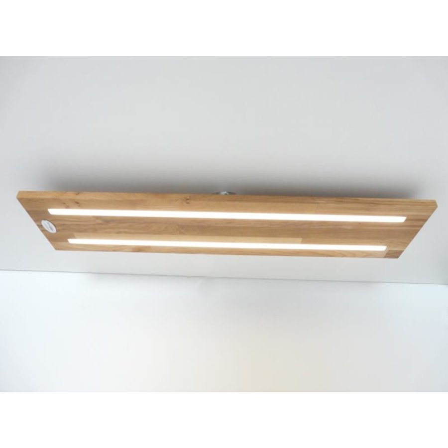 Neu - Deckenleuchte Holz Eiche 120 cm mit indirektem Licht-7