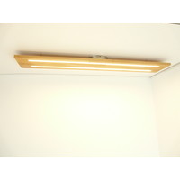 thumb-Neu - Deckenleuchte Holz Buche 120 cm mit indirektem Licht-6