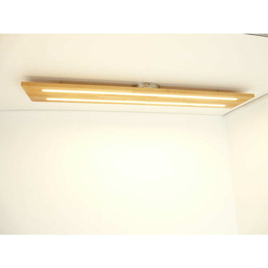 Neu - Deckenleuchte Holz Buche 120 cm mit indirektem Licht-6