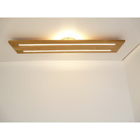thumb-Neu - Deckenleuchte Holz Eiche 100 cm mit indirektem Licht-2