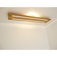 thumb-Neu - Deckenleuchte Holz Eiche 100 cm mit indirektem Licht-4