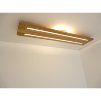 thumb-Neu - Deckenleuchte Holz Eiche 100 cm mit indirektem Licht-5