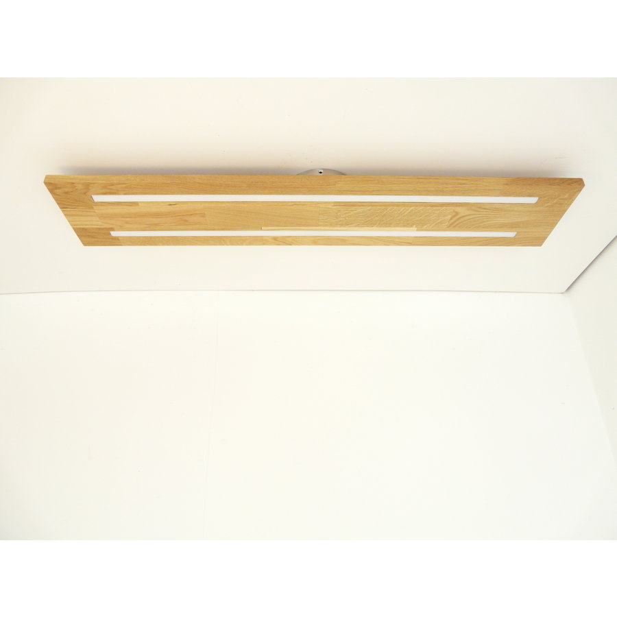Neu - Deckenleuchte Holz Eiche 100 cm mit indirektem Licht-6