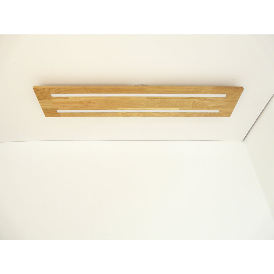 Neu - Deckenleuchte Holz Eiche 100 cm mit indirektem Licht-7