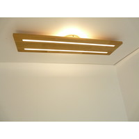 thumb-Neu - Deckenleuchte Holz Eiche 80 cm mit indirektem Licht-3