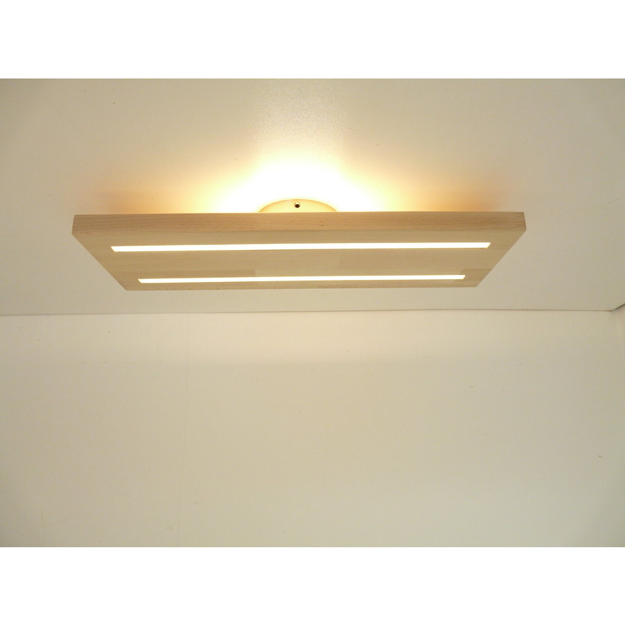 Neu - Deckenleuchte Holz Buche 54 cm mit indirektem Licht-7