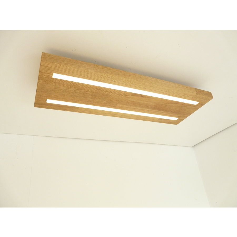 Deckenleuchte Holz Eiche 54 cm mit indirektem Licht-5