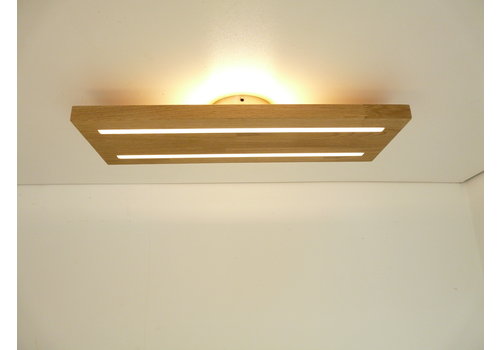  Deckenleuchte Holz Eiche 54 cm mit indirektem Licht 