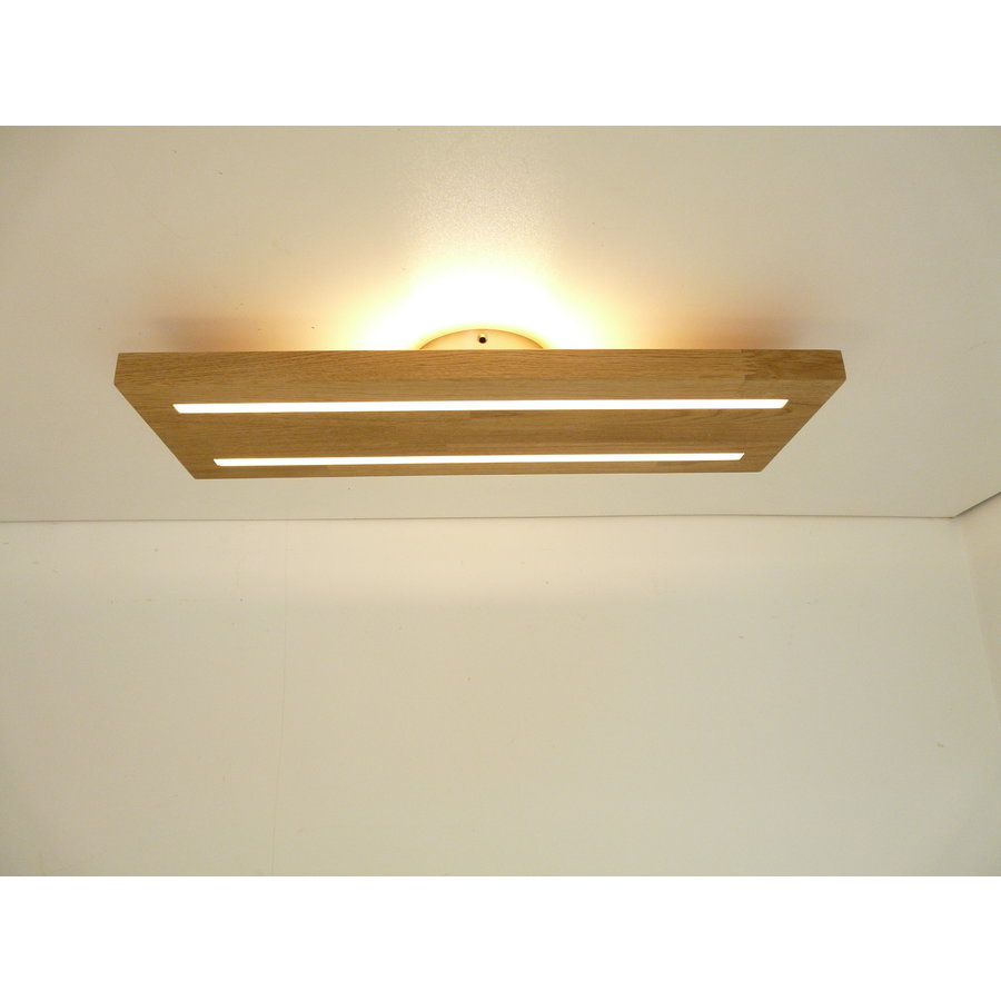 Deckenleuchte Holz Eiche 54 cm mit indirektem Licht-1